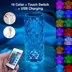 LED Crystal Table Lamp With Remote